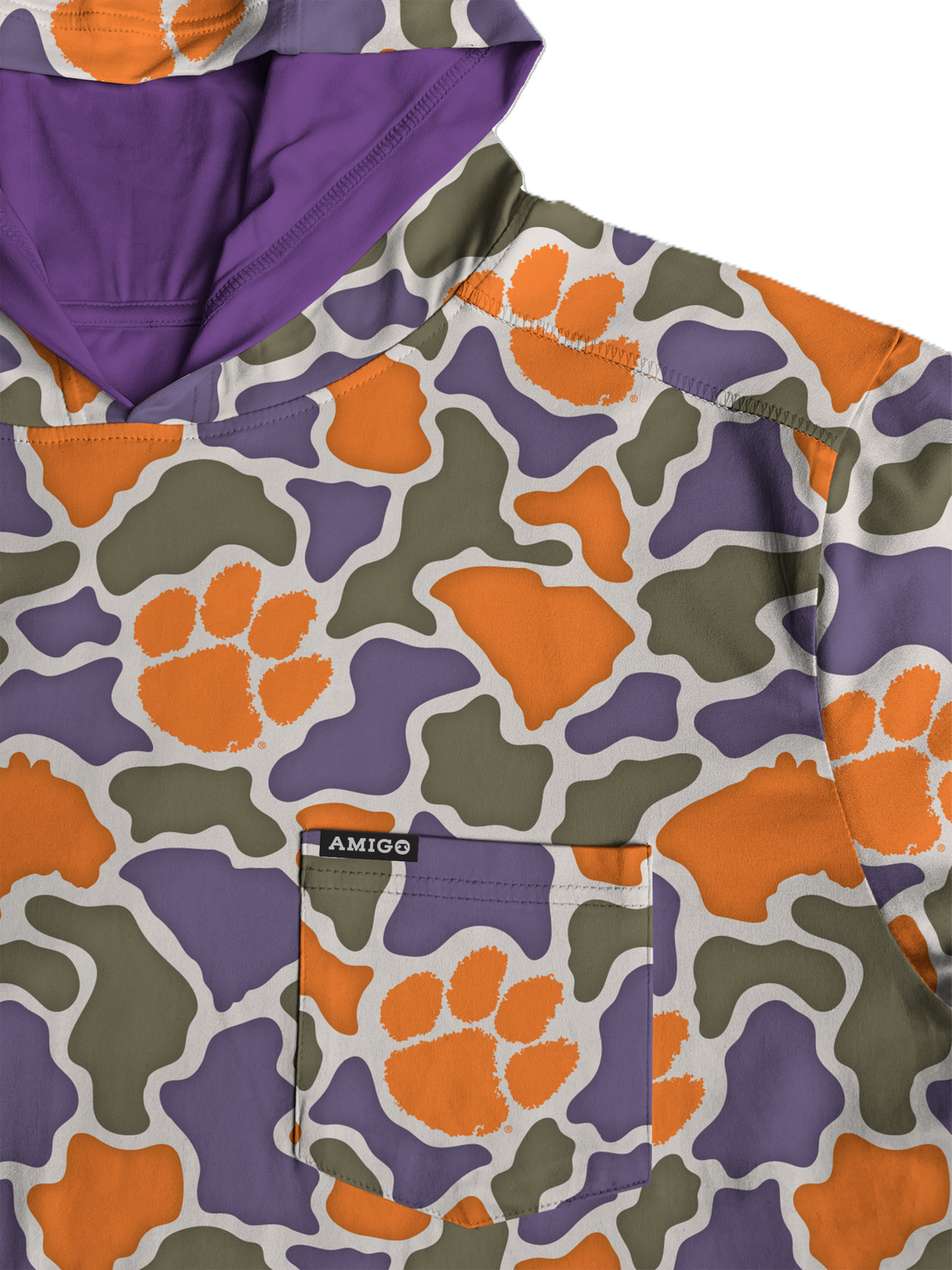 Clemson Tigers Camo Playa Hooded Shirt