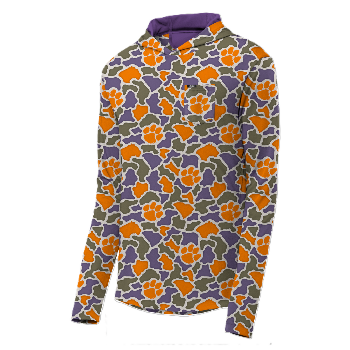 Clemson Tigers Camo Playa Hooded Shirt