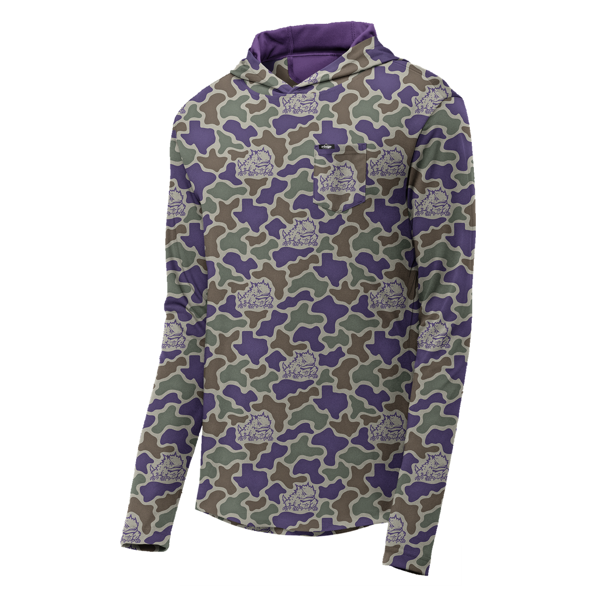 TCU Horned Frogs Camo Playa Hooded Shirt