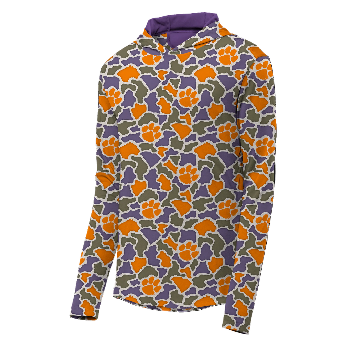 Clemson Tigers Camo Youth Playa Hooded Shirt