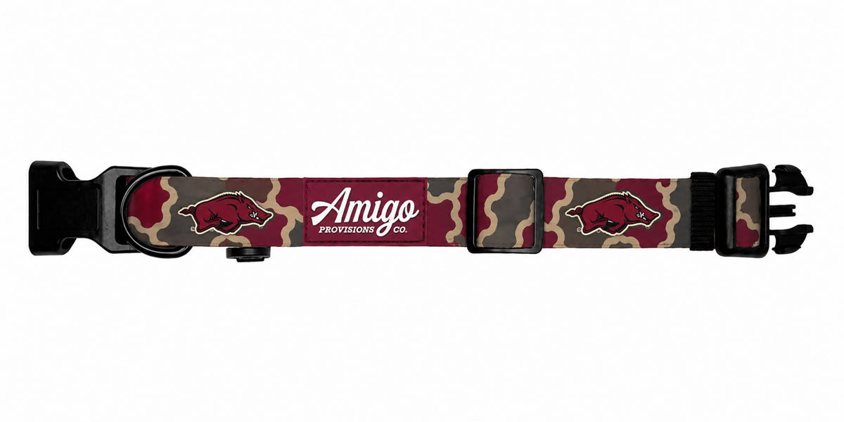 Arkansas Razorbacks Camo - Performance Nylon Dog Collar