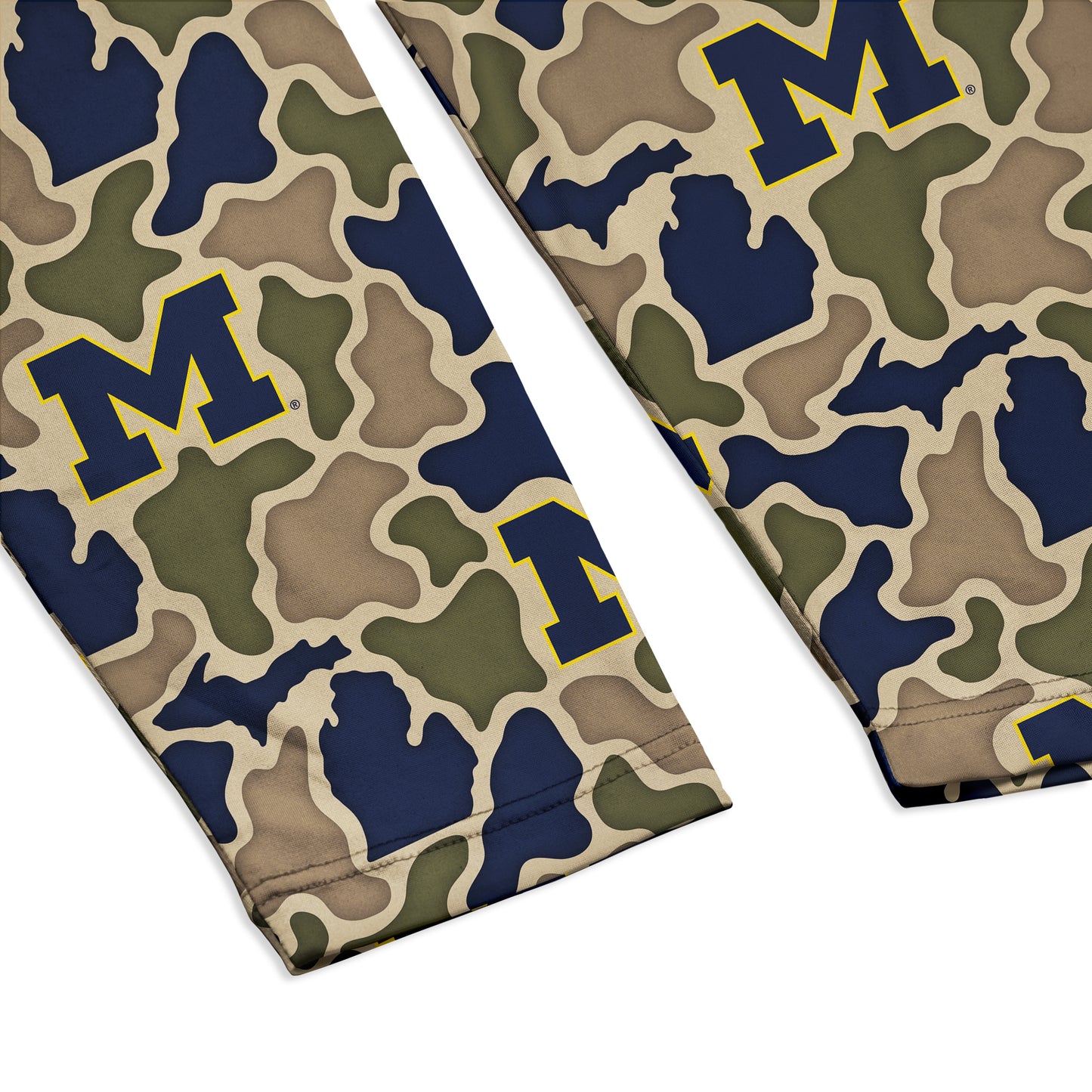 Michigan Wolverines Camo Playa Hooded Fishing Shirt