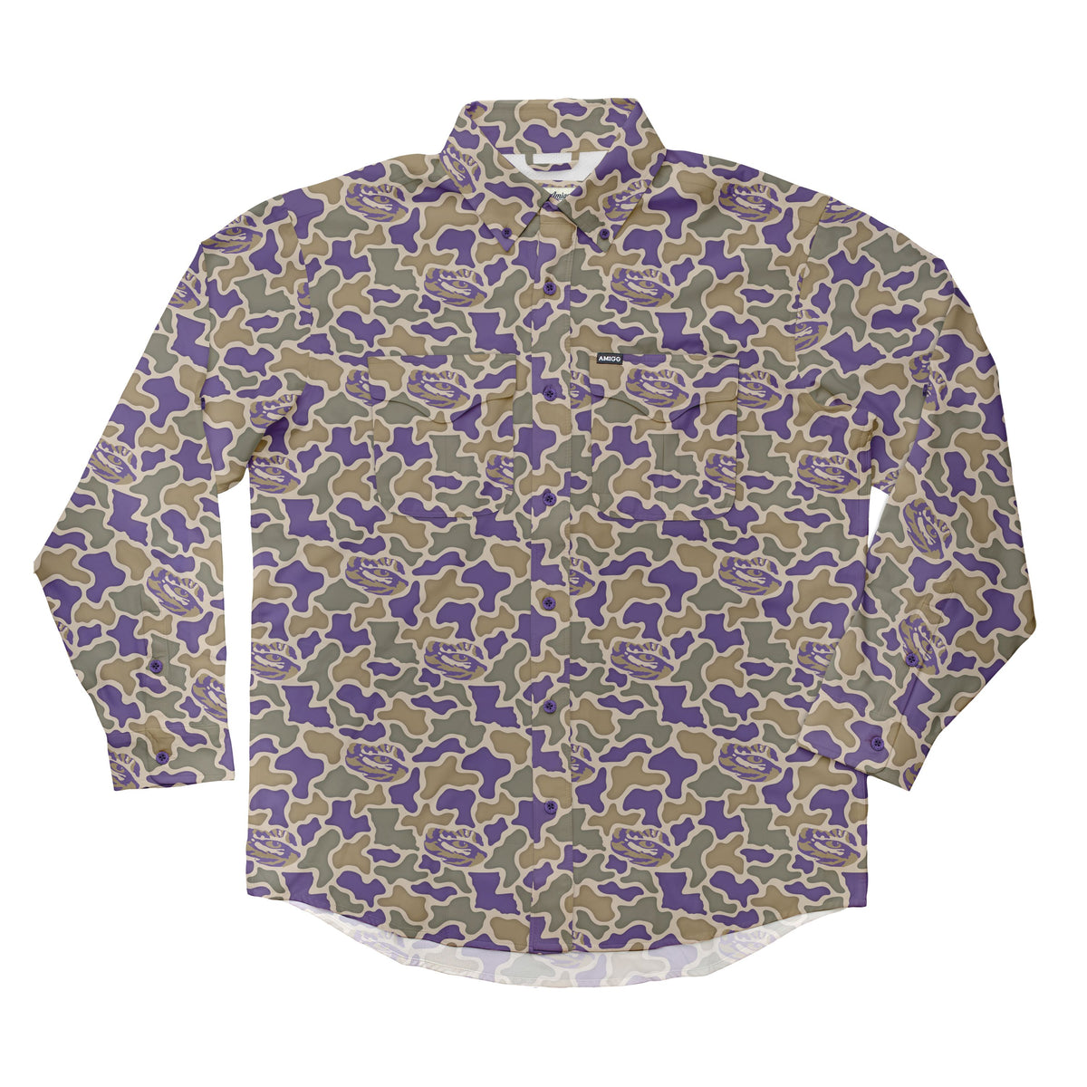 LSU Tigers Camo Primero LS Shirt