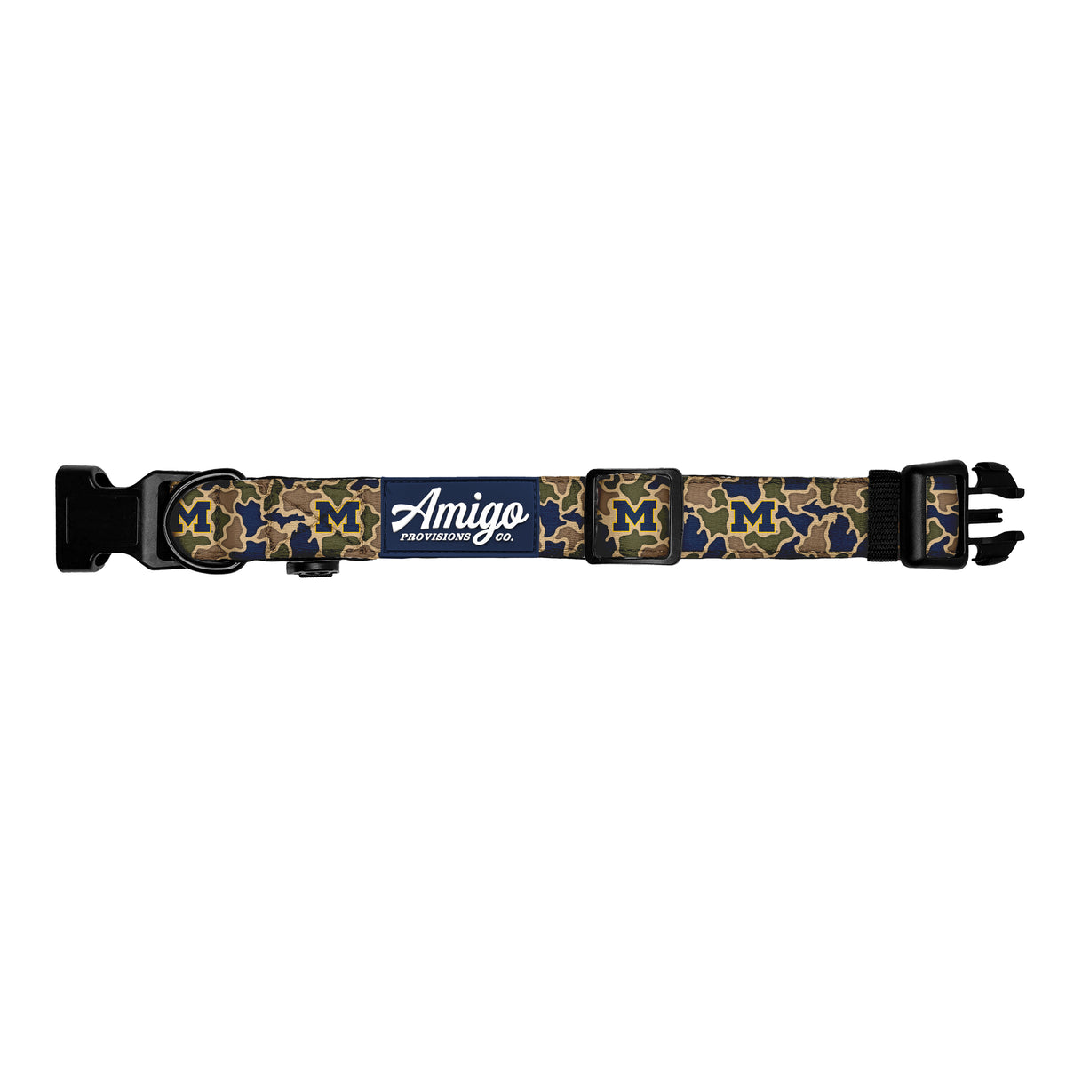 Michigan Wolverines Camo - Performance Nylon Dog Collar