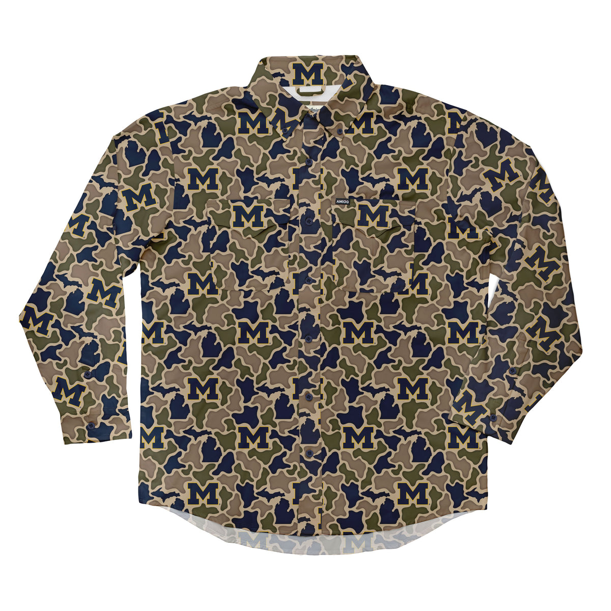 Michigan Wolverines Camo Primero LS Shirt