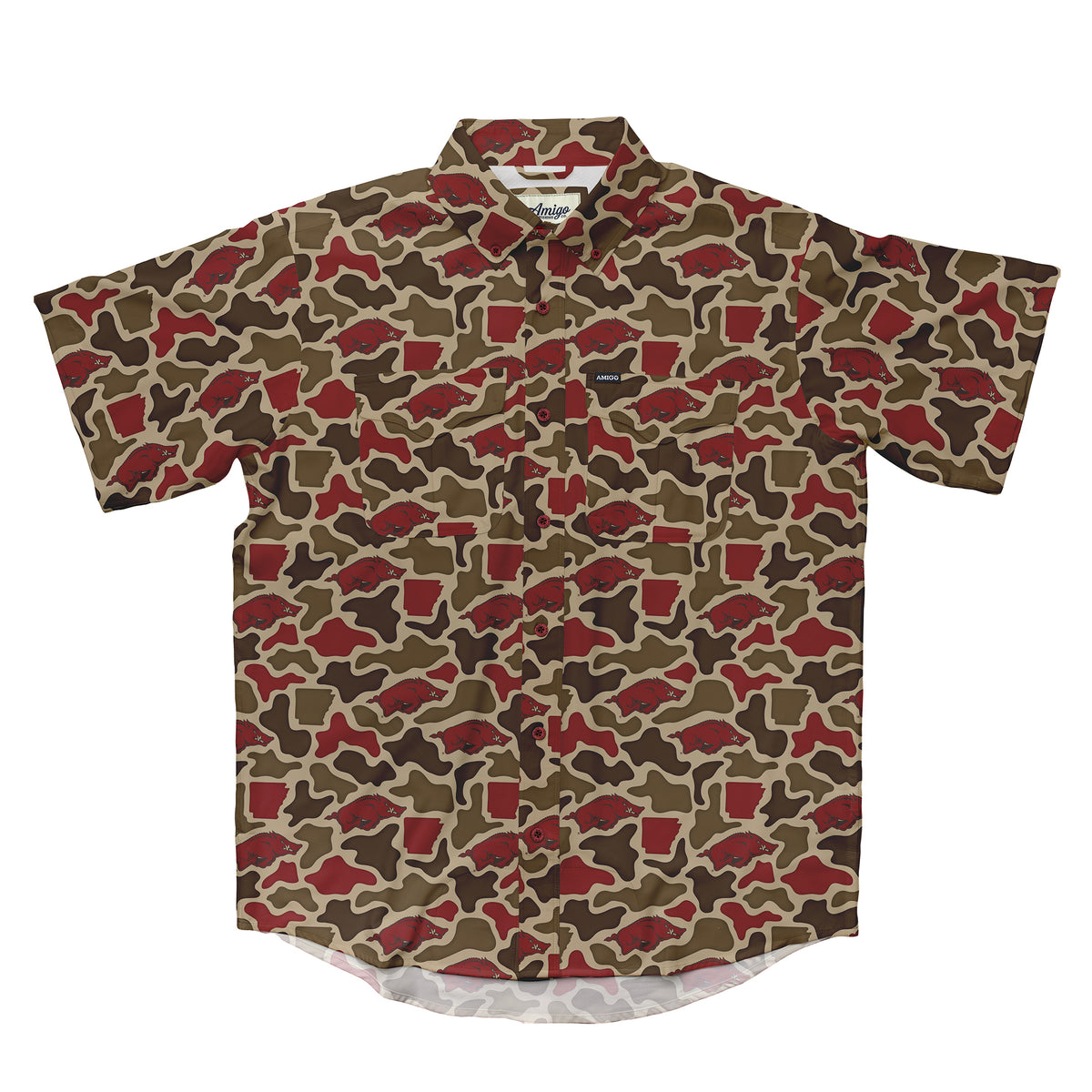 Arkansas Razorbacks Camo Primero SS Shirt