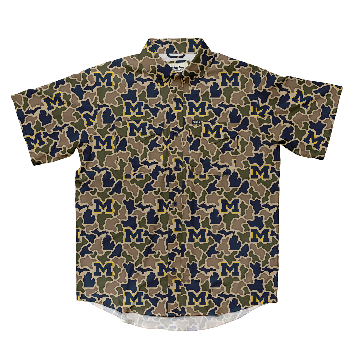 Michigan Wolverines Camo Primero SS Shirt