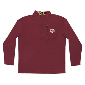 Texas A&M Aggies Licensed Solid Sierra Quarter Zip Pullover