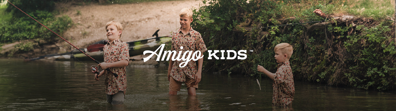 Kids College Camo Button Ups