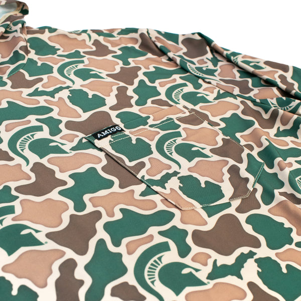 Michigan State Spartans Camo - Sol Series Hoodie - Amigo