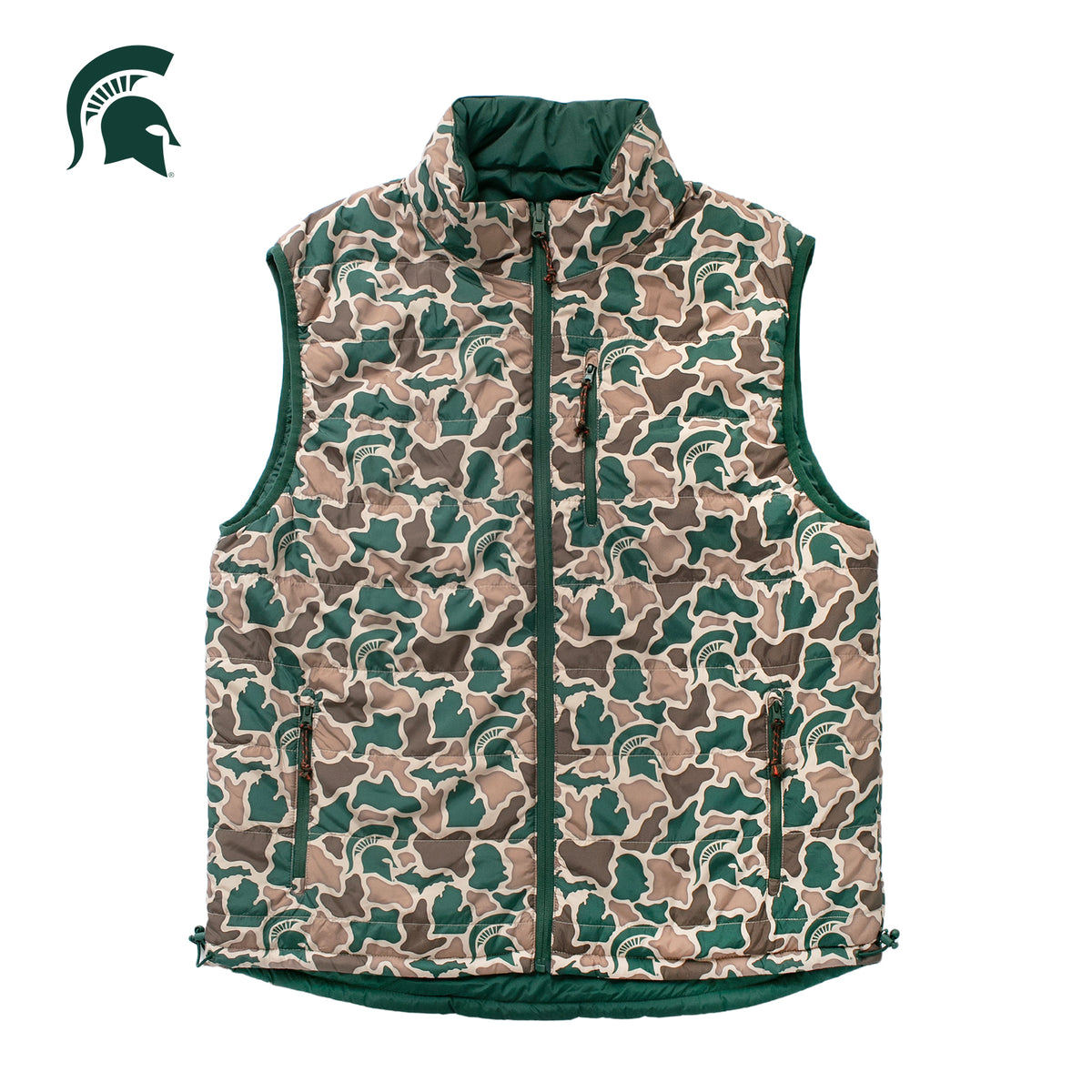 Michigan State Spartans Camo Encino Reversible Vest