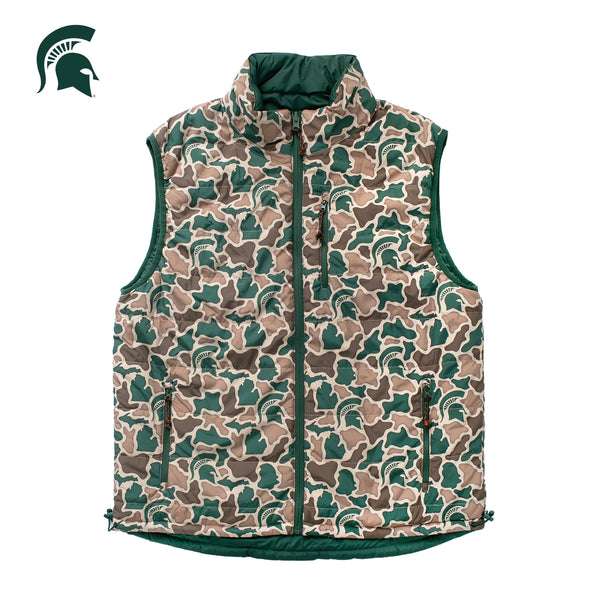 Michigan State Spartans Camo Encino Reversible Vest