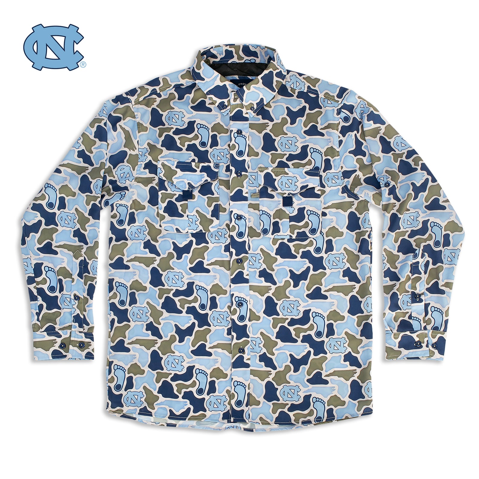 UNC Tar Heels Camo - Frio Tech Long Sleeve