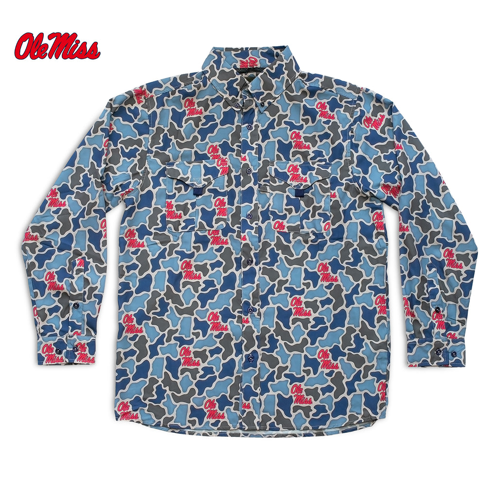 【KO】OLE SHIRT Ole Miss Camo - Frio Tech Long Sleeve - Amigo Provisions Company