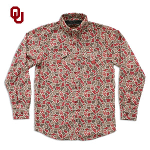 YOUTH - Oklahoma Sooners Camo - Frio Tech Long Sleeve