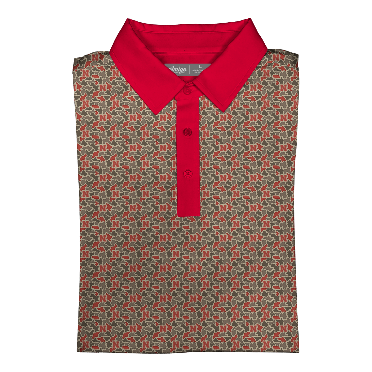 Nebraska Cornhuskers Clubhouse Camo Polo
