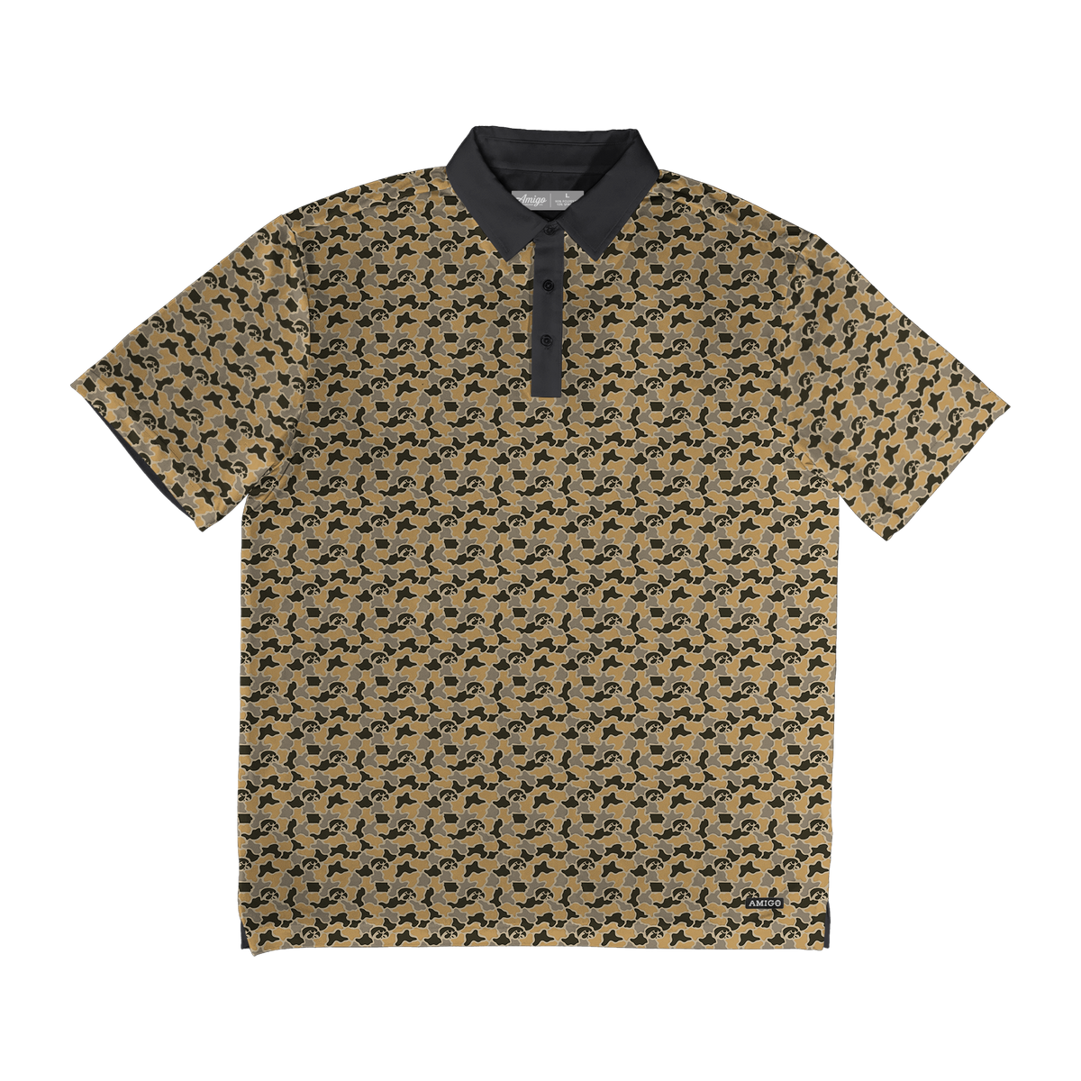 Iowa Hawkeyes Clubhouse Camo Polo