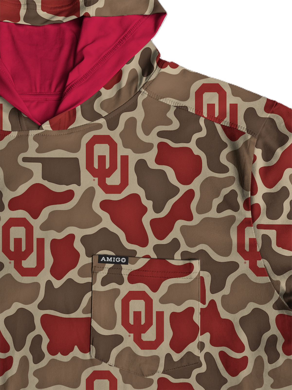 Oklahoma Sooners Camo Playa Hooded Shirt