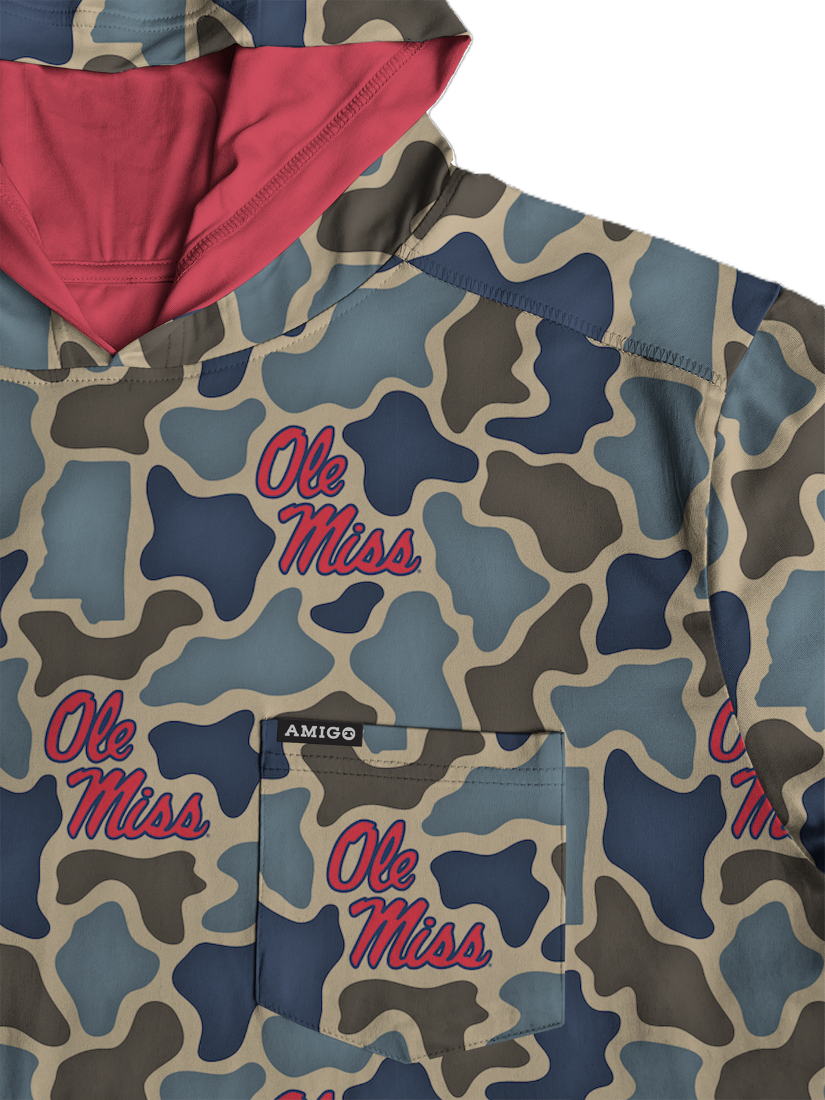 Ole Miss Rebels Camo Playa Hooded Shirt