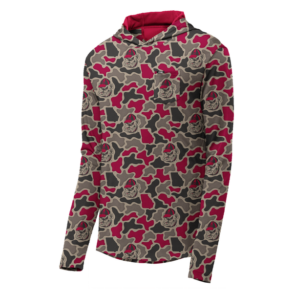 Georgia Bulldogs Camo Playa Hooded Fishing Shirt