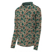 Michigan State Spartans Camo Playa Hooded Shirt