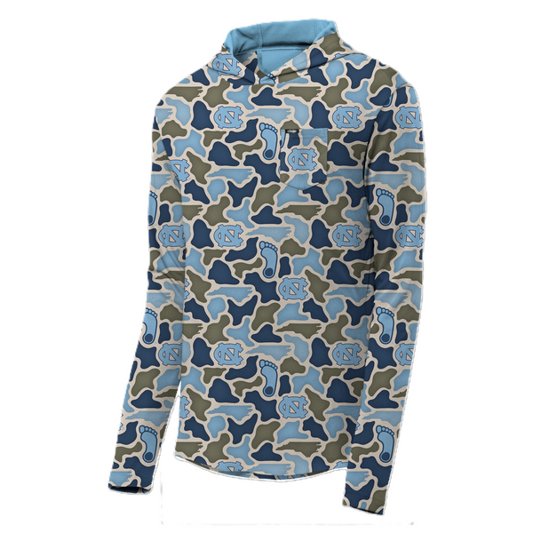 North Carolina Tar Heels Camo Playa Hooded Shirt