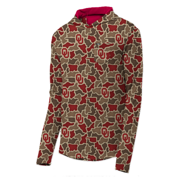 Oklahoma Sooners Camo Playa Hooded Shirt