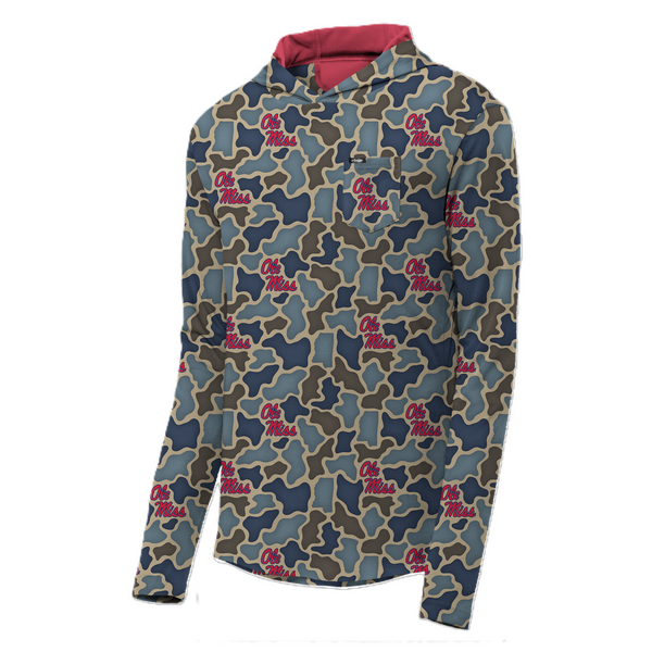 Ole Miss Rebels Camo Playa Hooded Shirt