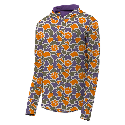 Clemson Tigers Camo Youth Playa Hooded Shirt