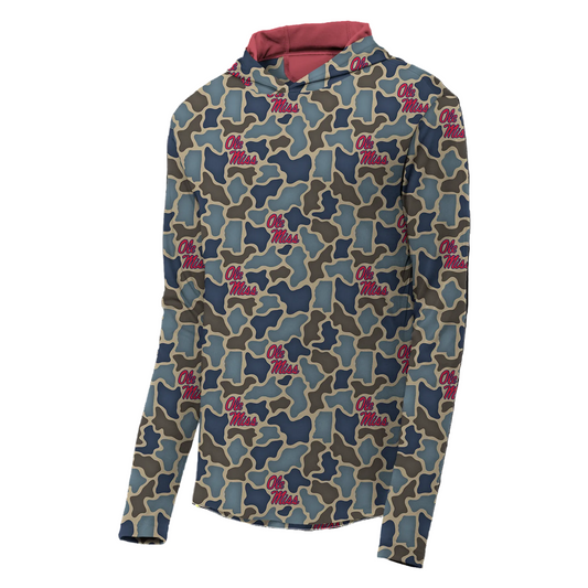 Ole Miss Rebels Camo Youth Playa Hooded Shirt