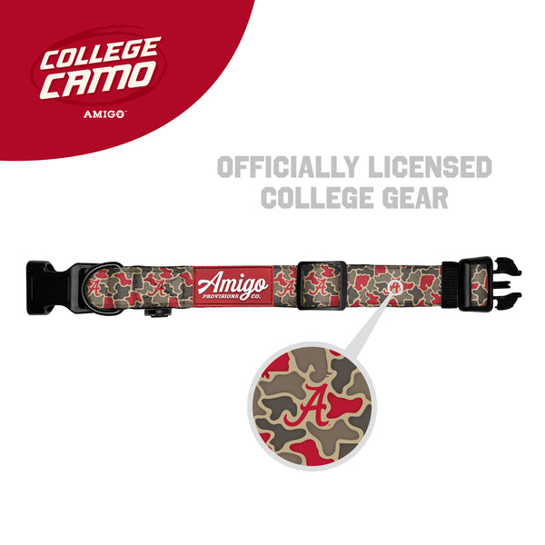 Alabama Crimson Tide Camo - Performance Nylon Dog Collar
