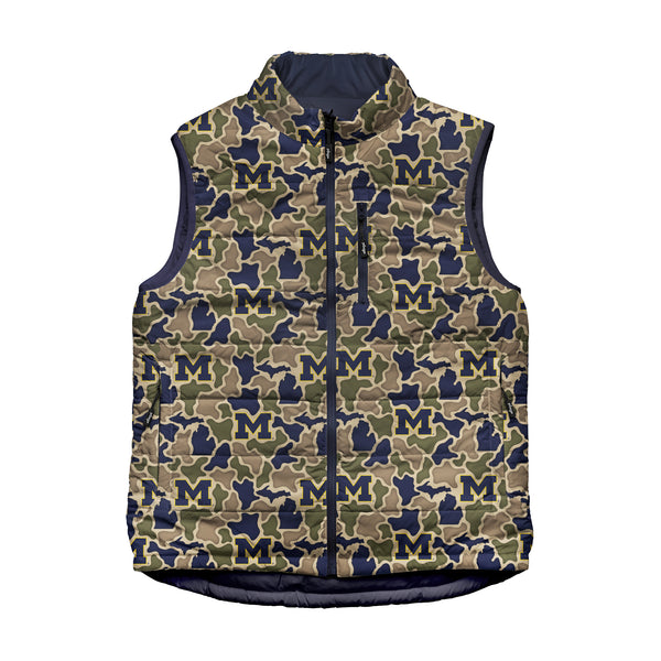 Michigan Wolverines Camo Encino Reversible Vest