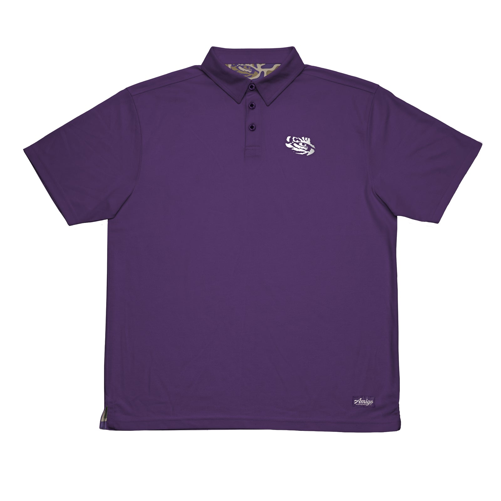 LSU Tigers Licensed Solid Sierra Polo Shirt
