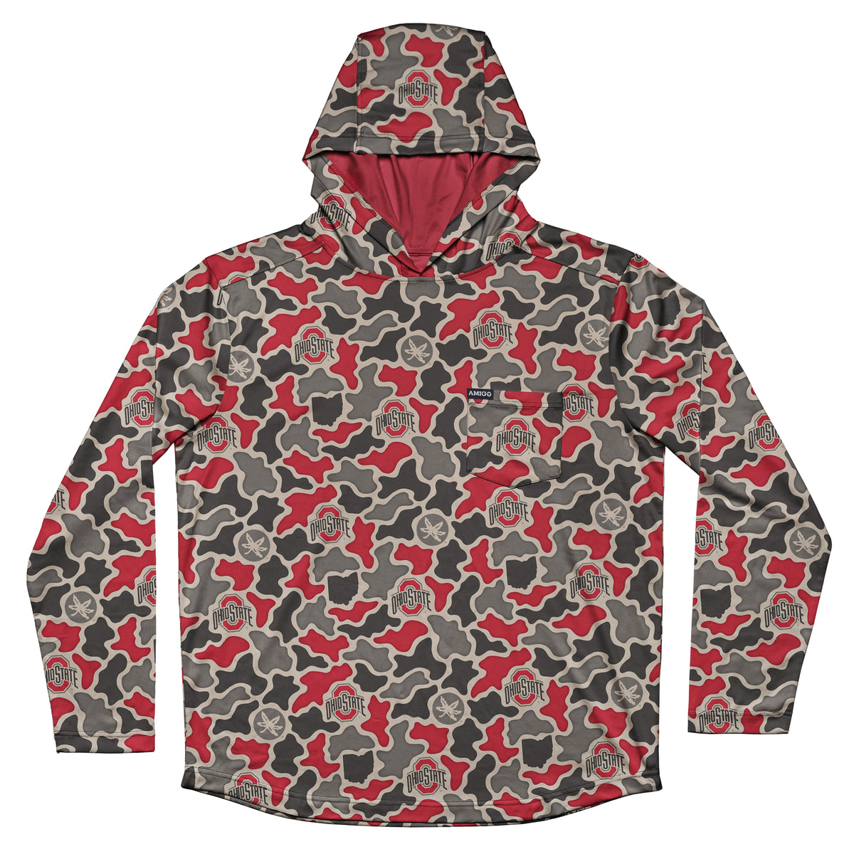 Ohio State Buckeyes Camo Playa Hooded Shirt