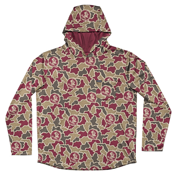 Florida State Seminoles Camo Playa Hooded Fishing Shirt