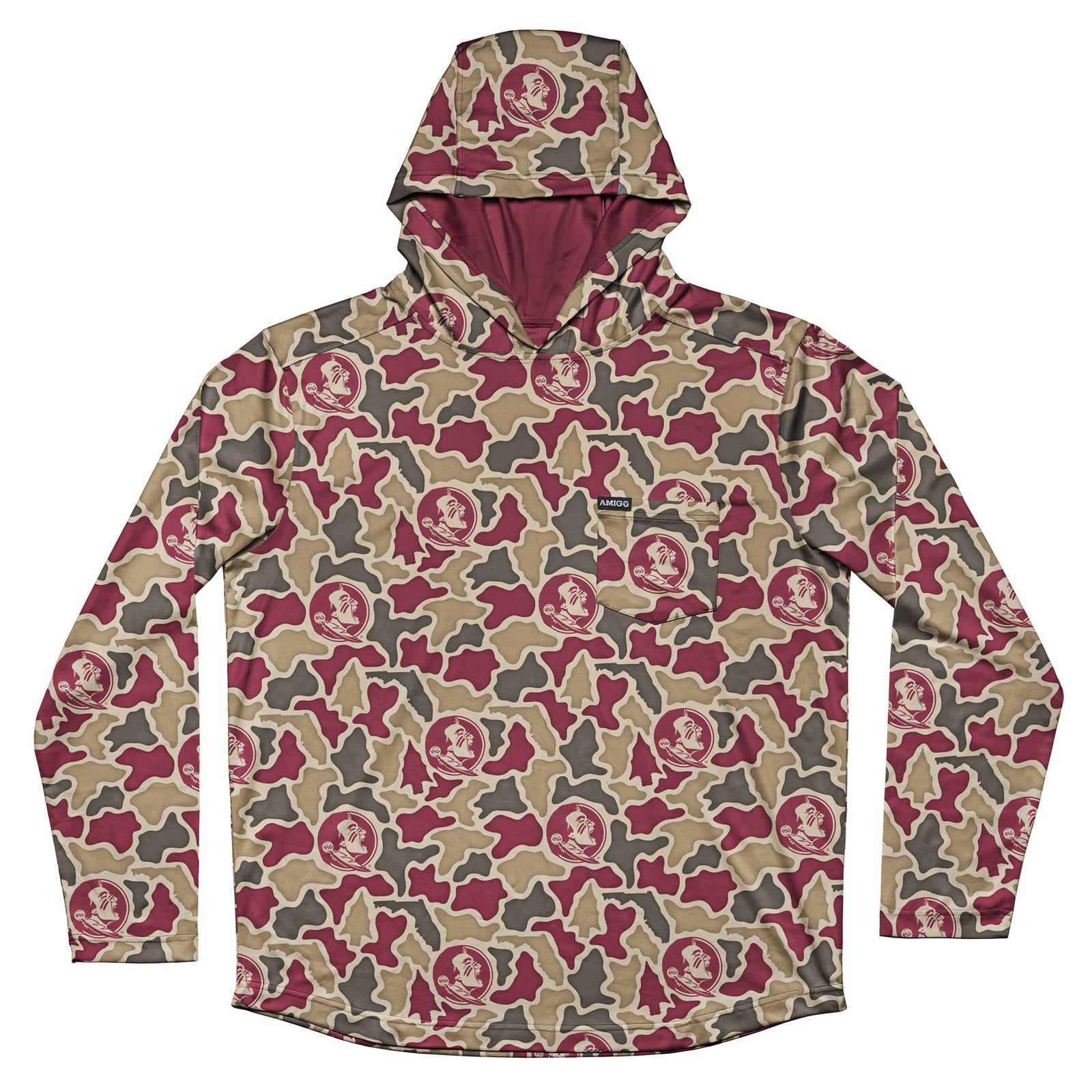 Florida State Seminoles Licensed Camo Playa Lightweight Pullover Hoodie