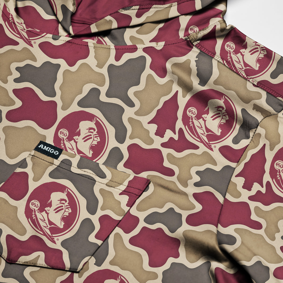 Florida State Seminoles Camo Playa Hooded Shirt