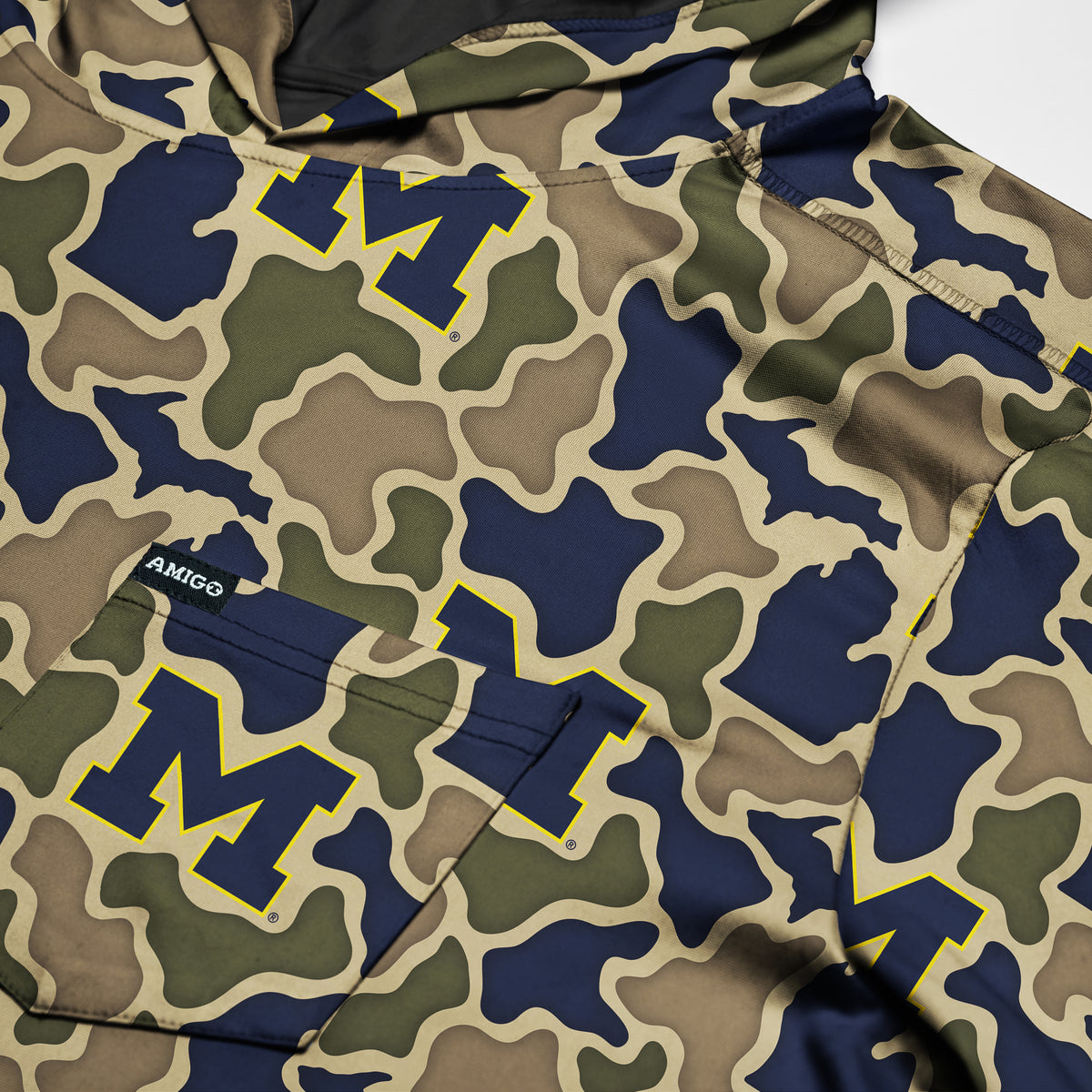 Michigan Wolverines Camo Playa Hooded Shirt
