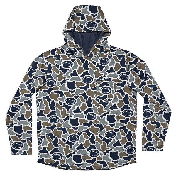 Penn State Nittany Lions Camo Playa Hooded Fishing Shirt