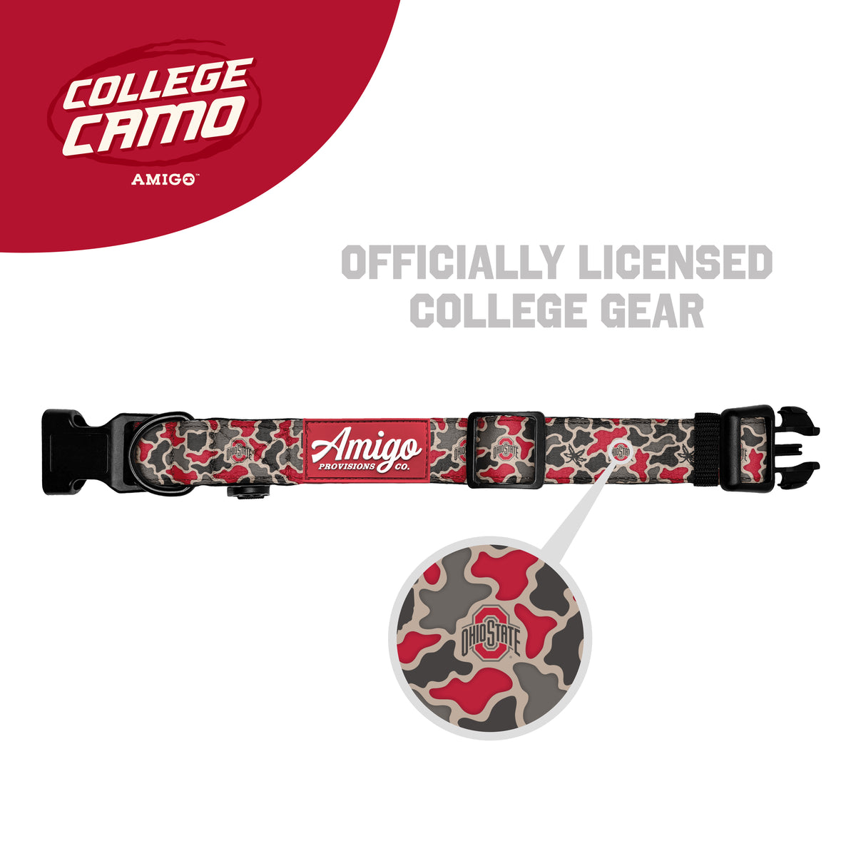 Ohio State Buckeyes Camo - Performance Nylon Dog Collar