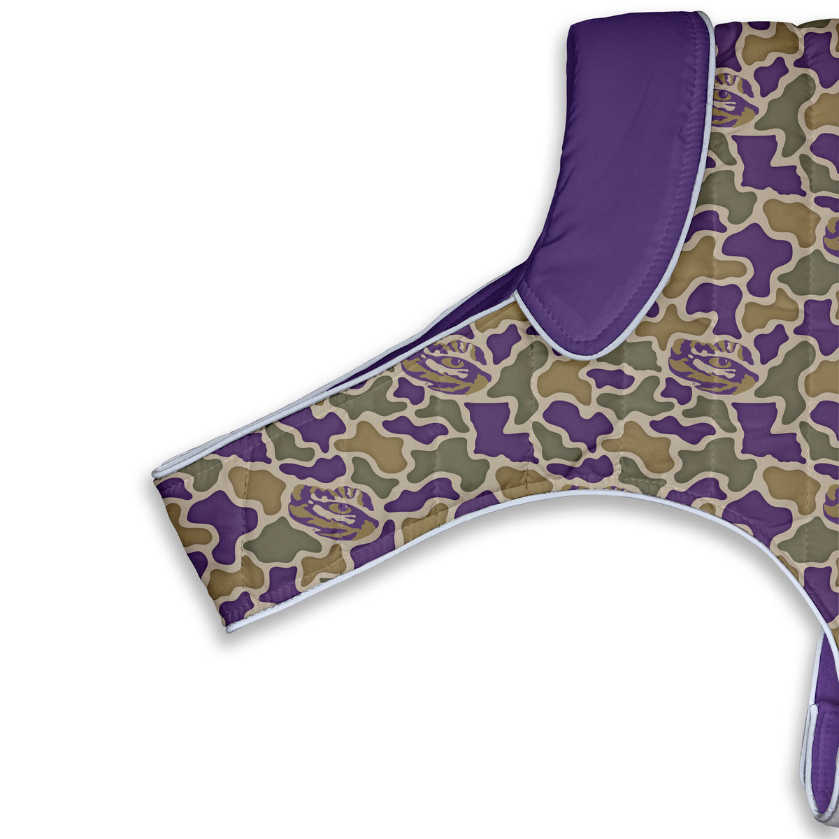 LSU Dog Reversible Puff Vest