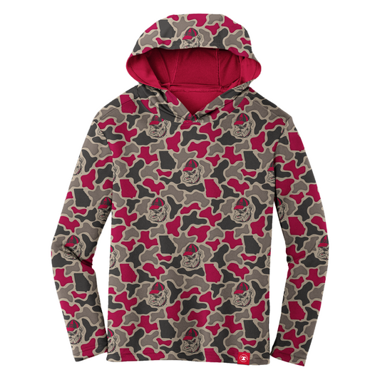 Georgia Bulldogs Camo Youth Playa Hooded Shirt