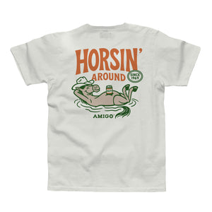 Horsin' Around Tee White