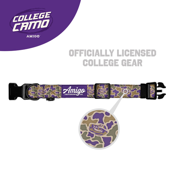 LSU Tigers Camo - Performance Nylon Dog Collar
