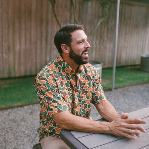 Tennessee Volunteers Licensed Camo Primero Short Sleeve Button Up Field and Fish Shirt