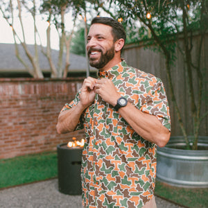 Tennessee Volunteers Licensed Camo Primero Short Sleeve Button Up Field and Fish Shirt