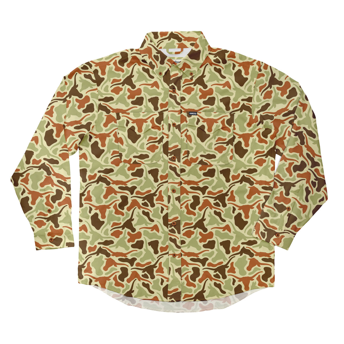 Texas Longhorns Camo Primero LS Shirt