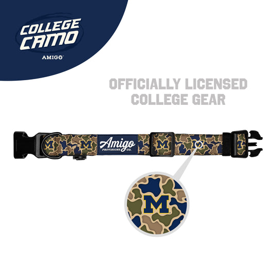 Michigan Wolverines Camo - Performance Nylon Dog Collar