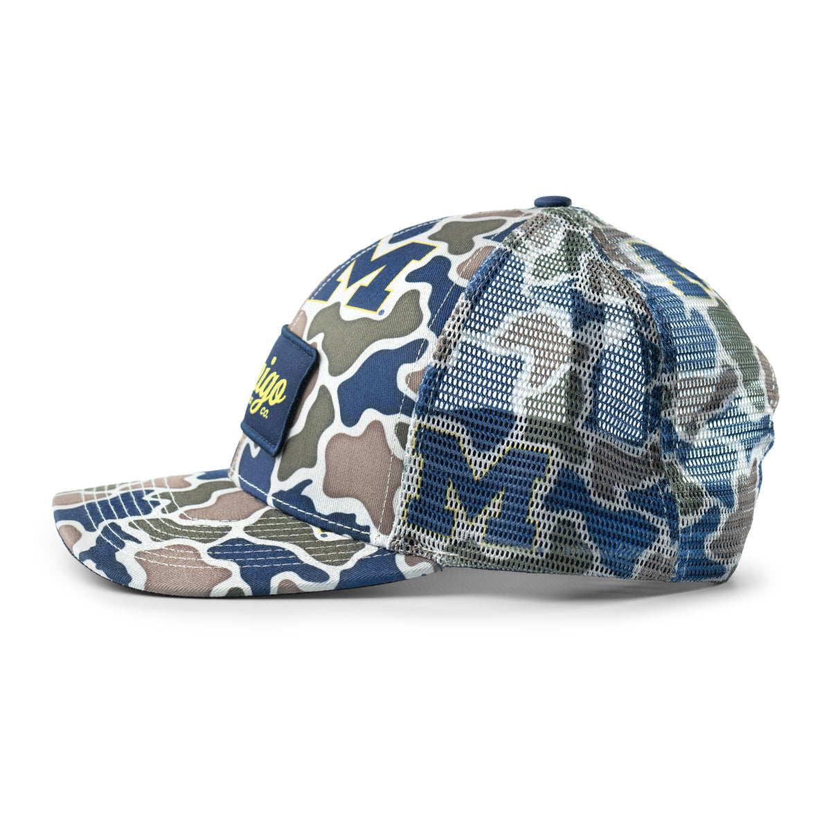 Michigan Wolverines Camo Mesh Back Hat