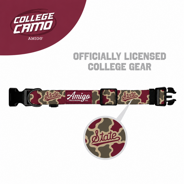 Mississippi State Bulldogs Camo - Performance Nylon Dog Collar
